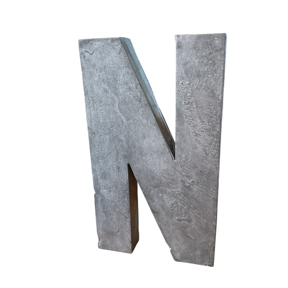 Anthropologie ZINC Industrial Letter "N"